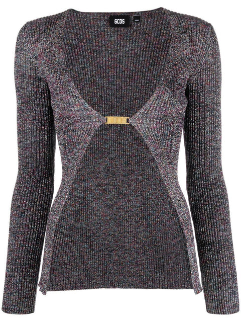 Gcds Logo lurex cardigan