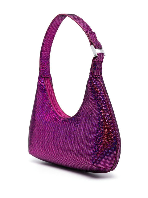 By Far Pre By Far glitter-detail shoulder bag
