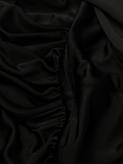 Saint Laurent draped sleeveless jersey dress