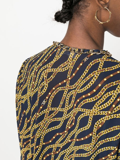 Mmk Printed midi dress
