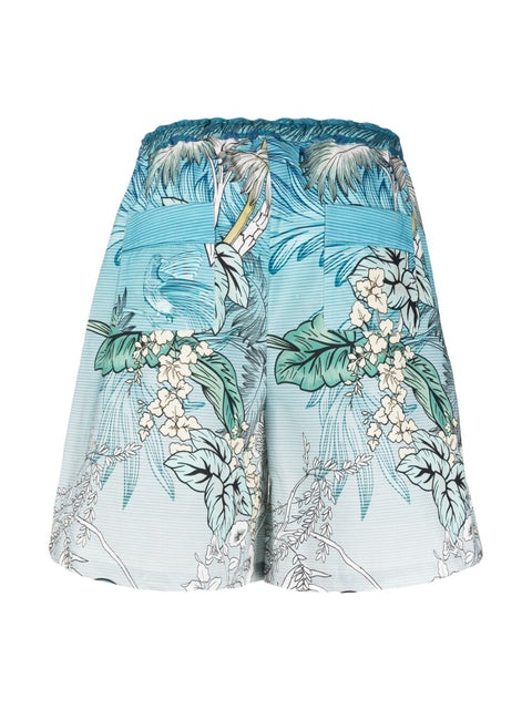 F.R.S . Printed drawstring cotton shorts