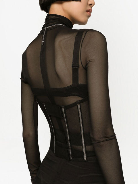 Dolce & Gabbana Tulle corset belt with boning