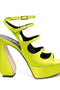 Si Rossi Crepe Satin Heel Sandals