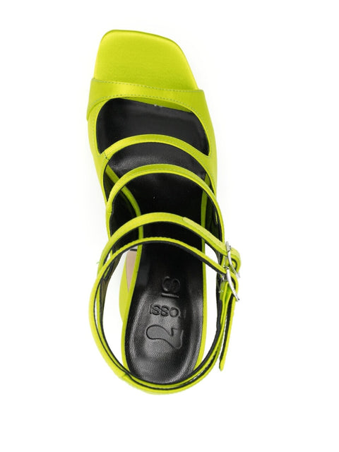 Si Rossi Crepe Satin Heel Sandals