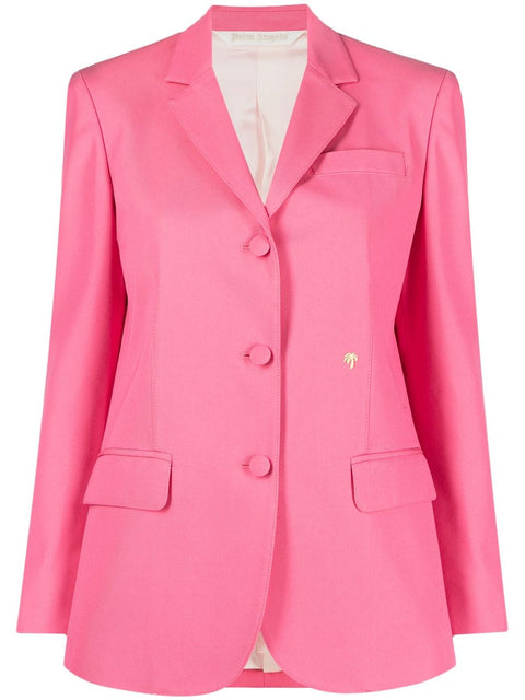 Palm Angels Cotton single-breasted blazer jacket