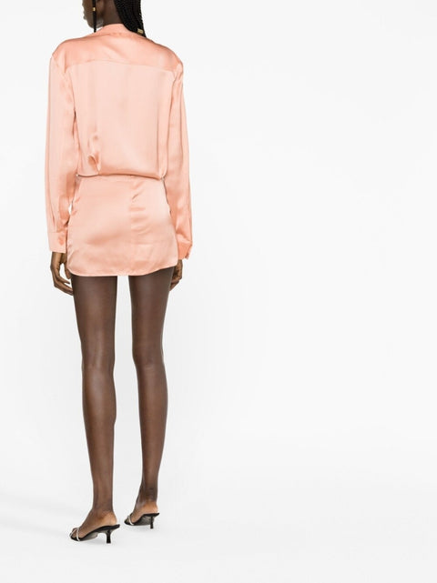 Off White twist-detail shirt dress