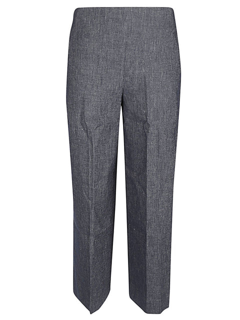 Via Masini 80 Straight leg linen blend trousers
