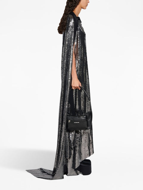 Balenciaga Metallic Effect Midi Dress