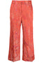 Alberto Biani Floral print jacquard trousers