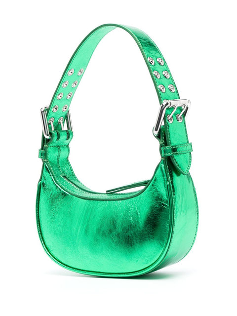 By Far metallic-effect tote bag