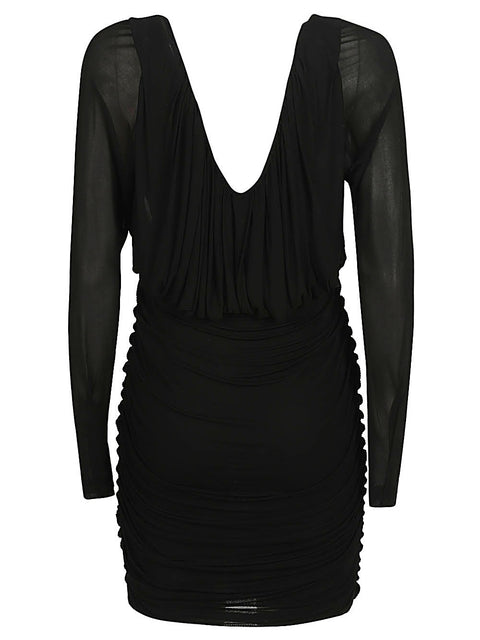 Saint Laurent Short dress with V-neck