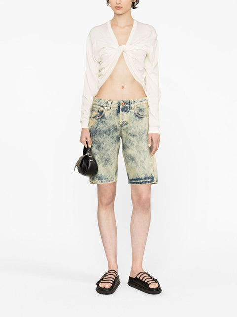 Vaquera Denim split shorts