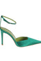 Lella Baldi Green Satin Pumps