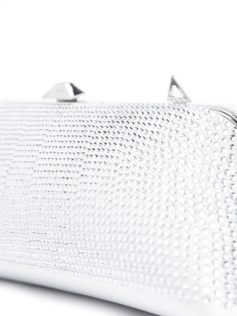 The Attico Long Night crystal-embellished clutch bag