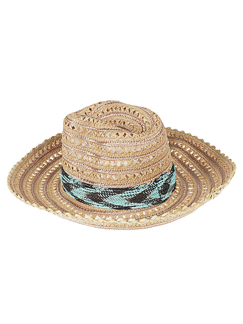 Exquisite J Raffia sombrero hat