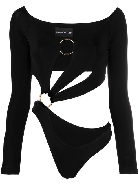 Louisa Ballou Long sleeve cut-out bodysuit
