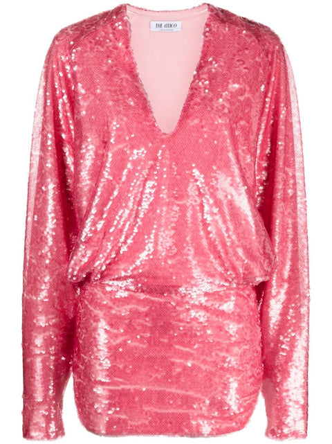 The Attico Gael sequined mini dress