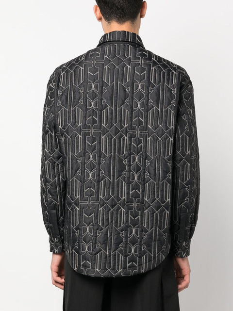 Palm Angels Monogram quilted overshirt