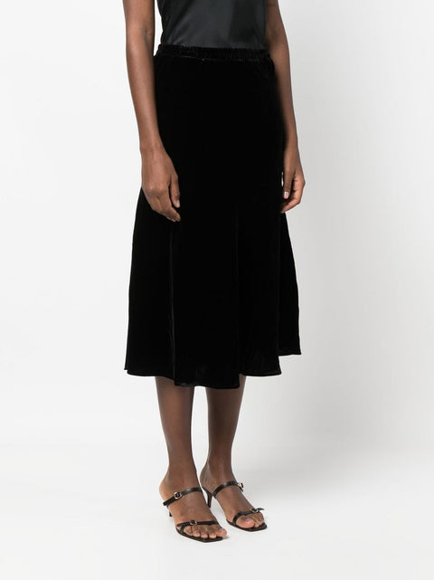 Gold Hawk Velvet long skirt