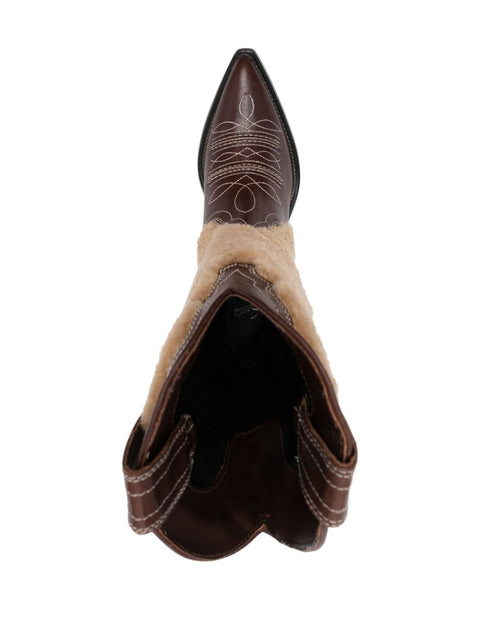 Sonora embroidered leather Texan boots