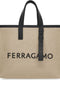 Ferragamo logo-embossed leather tote bag