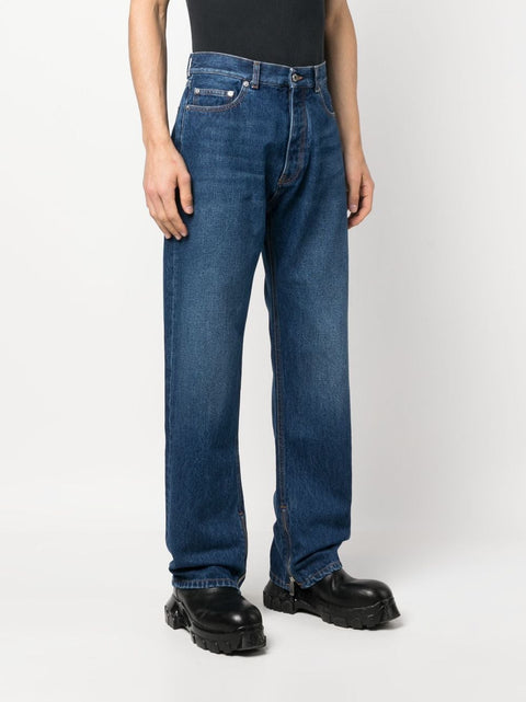 Off White High-waisted straight jeans