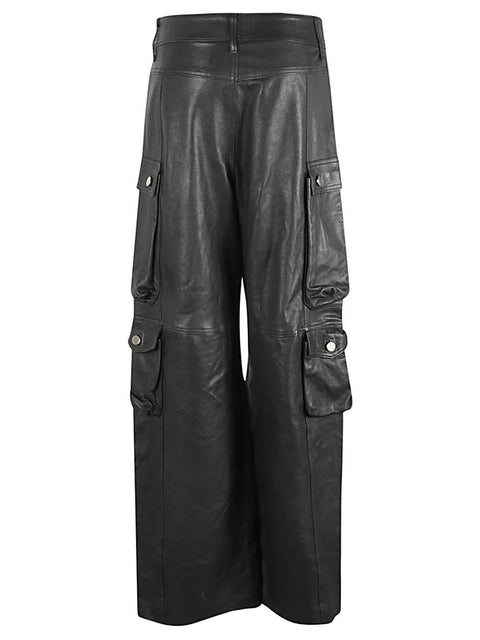 Fermas.Club Leather cargo pants