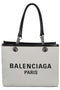 Balenciaga logo print canvas tote bag