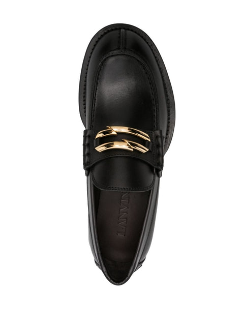 Lanvin Black Medley Leather Loafers
