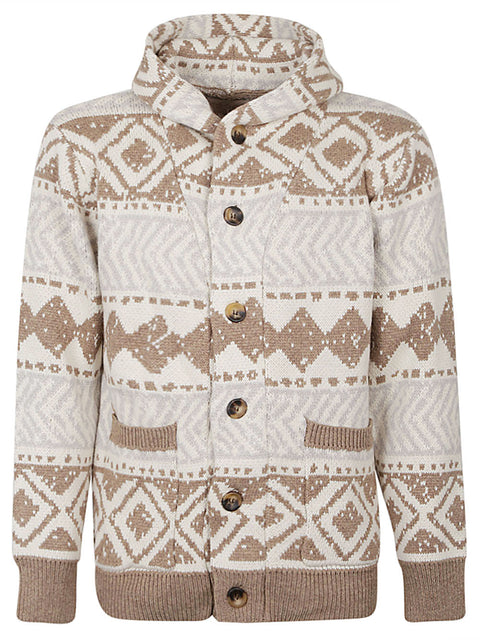 Tooco Ethnic print cardigan