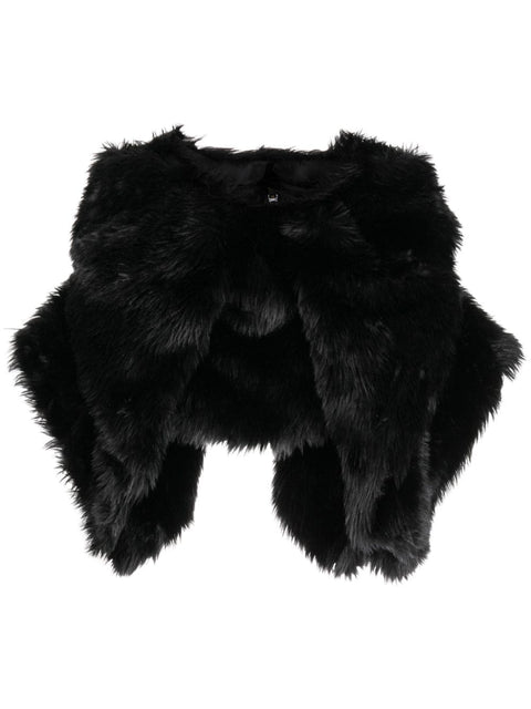 Comme Des Garcons Fur-design cropped blouse