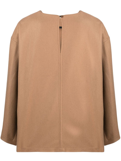 Erika Cavallini Semi-Couture Nara wool blend blouse