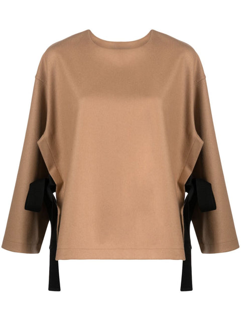 Erika Cavallini Semi-Couture Nara wool blend blouse