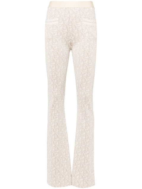 Palm Angels Monogram jacquard knit trousers
