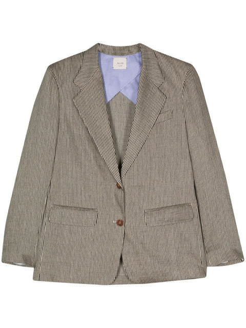 Alysi Striped single-breasted jacket