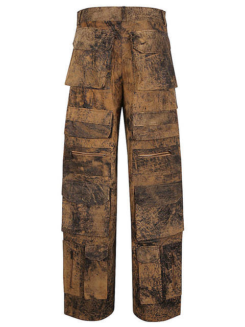 Fermas.Club Leather cargo trousers