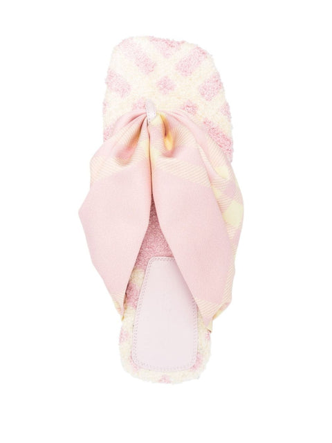 Burberry check thong sandals