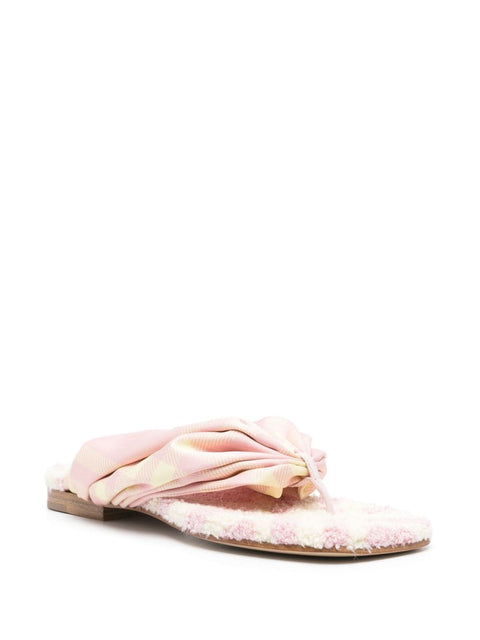 Burberry check thong sandals