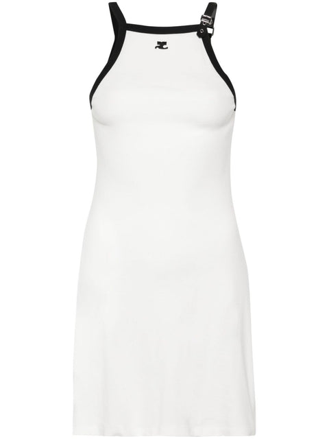 Courreges Pre Buckle contrast short dress