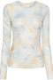 Erika Cavallini Semi-Couture Long sleeve printed t-shirt