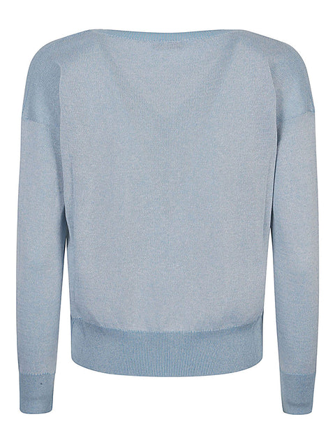 Base Cotton blend v-neck sweater