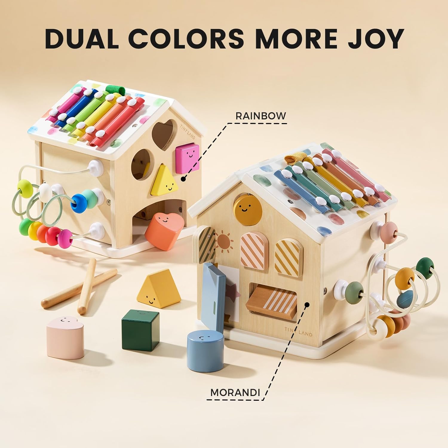 Brain & Hands Playset — Montessori Box (4–6 Months) + Activity Cube
