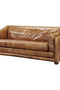 Waco Rustic Modern Sofa - Light Brown Leather