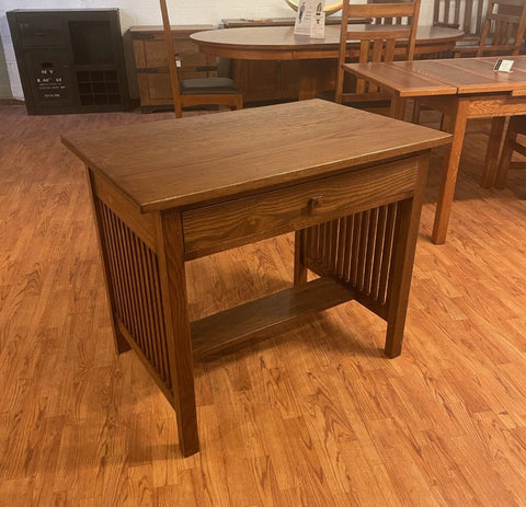 Mission / Arts and Crafts Solid Oak Writing Desk - 36 Inch