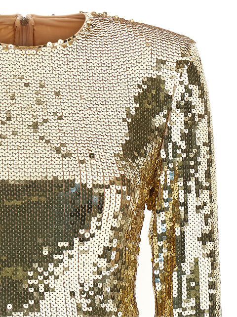 Rotate Birger Christensen Sequins Ls Mini Dress Short Dress