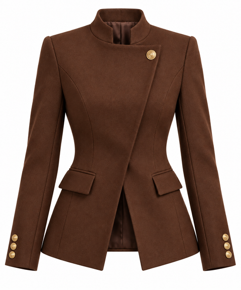 ASYMMETRICAL TAILORED BLAZER