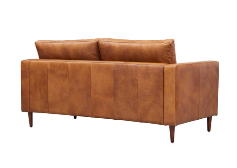 Alamo Top Grain Leather Love Seat - Light Brown