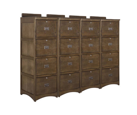 Pre-Order Mission Solid Oak 4 Drawer File Cabinet - Walnut