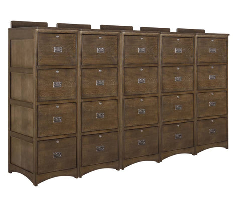 Pre-Order Mission Solid Oak 4 Drawer File Cabinet - Walnut