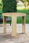 Eclipse Outdoor Solid Teak Wood Natural Look End Table